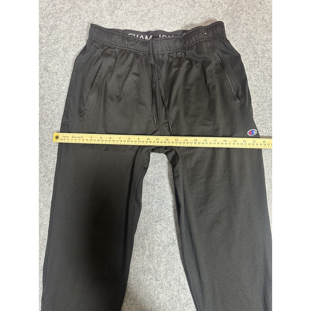 Champion Athletic Track Pants Large Black Performance Drawstring Zip Ankle - Picture 6 of 12